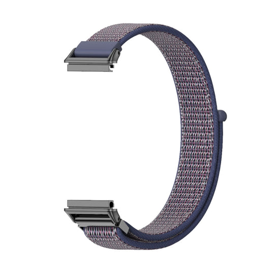 For Huawei Band 7 / 7 NFC Mijobs Breathable Nylon Watch Band(Midnight Blue Black) by MIJOBS