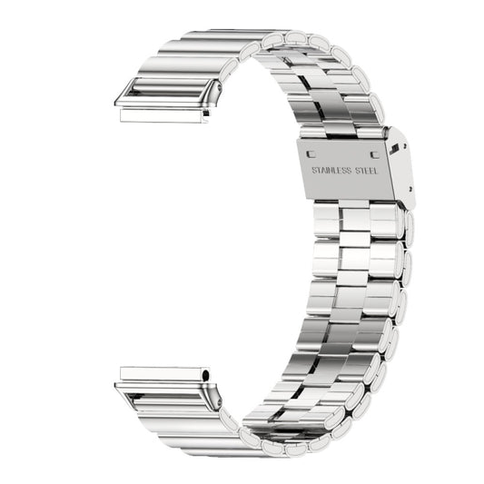 For Huawei Band 7 / 7 NFC Mijobs Bamboo Stainless Steel Metal Buckle Watch Band(Silver) by MIJOBS