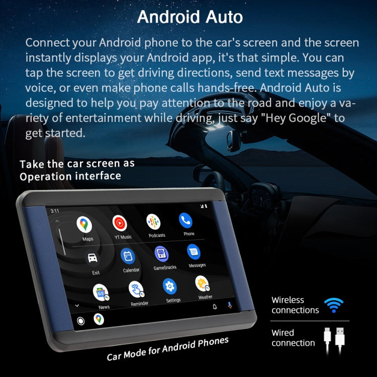 B300C 7 inch Car MP5 Player Carplay Mobile Phone Internet Tablet Monitor - Car MP3 & MP4 & MP5 by buy2fix | Online Shopping UK | buy2fix