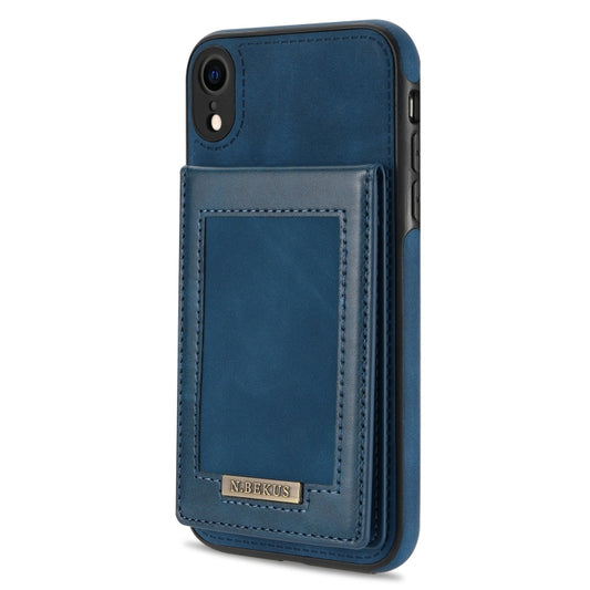 For iPhone XR N.BEKUS Vertical Flip Card Slot RFID Phone Case(Blue) - More iPhone Cases by N.BEKUS | Online Shopping UK | buy2fix