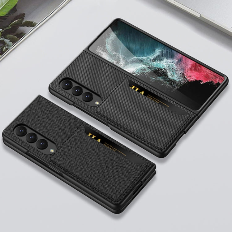For Samsung Galaxy Z Fold4 GKK Ultra-thin Leather Phone Case with Card Slots(Silver) - Galaxy Z Fold4 5G Cases by GKK | Online Shopping UK | buy2fix