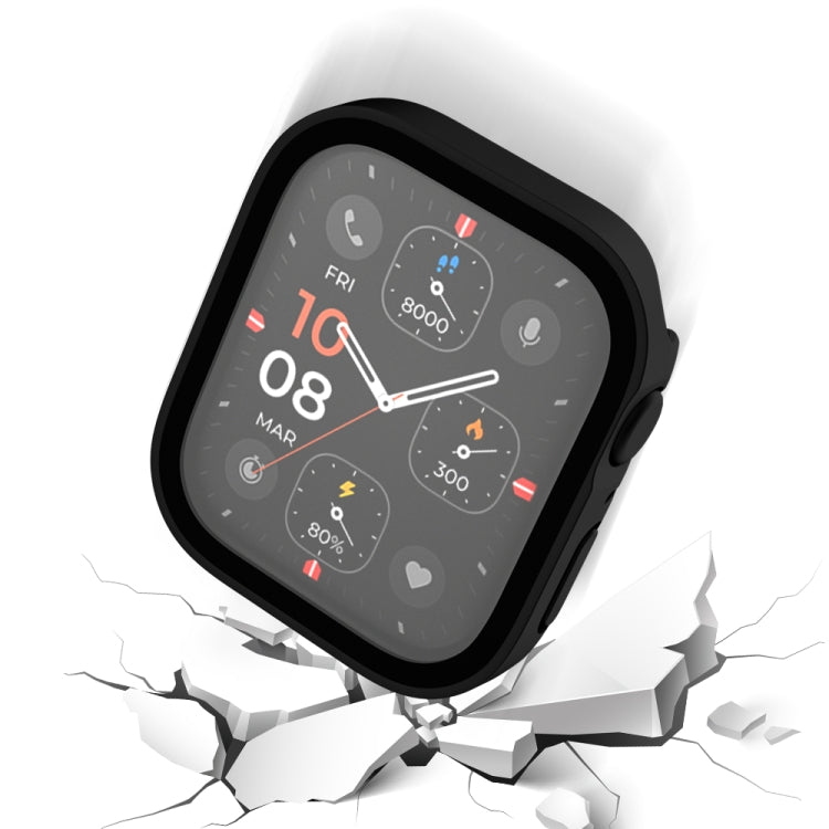 Life Waterproof Frosted 2 in 1 PC Frame + Tempered Glass Protective Case For Apple Watch Series 6 / 5 / 4 / SE 40mm(Black) by buy2fix