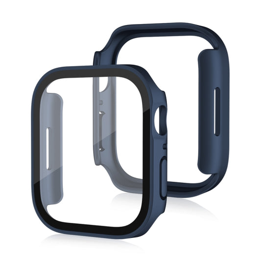 Life Waterproof Frosted 2 in 1 PC Frame + Tempered Glass Protective Case For Apple Watch Series 6 / 5 / 4 / SE 40mm(Blue) by buy2fix