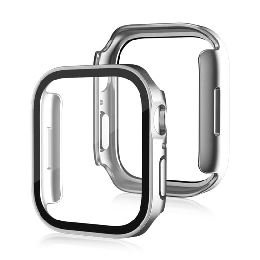 Life Waterproof Frosted 2 in 1 PC Frame + Tempered Glass Protective Case For Apple Watch Series 6 / 5 / 4 / SE 40mm(Silver) by buy2fix