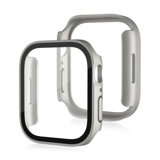 Life Waterproof Frosted 2 in 1 PC Frame + Tempered Glass Protective Case For Apple Watch Series 6 / 5 / 4 / SE 40mm(Starlight Color) by buy2fix