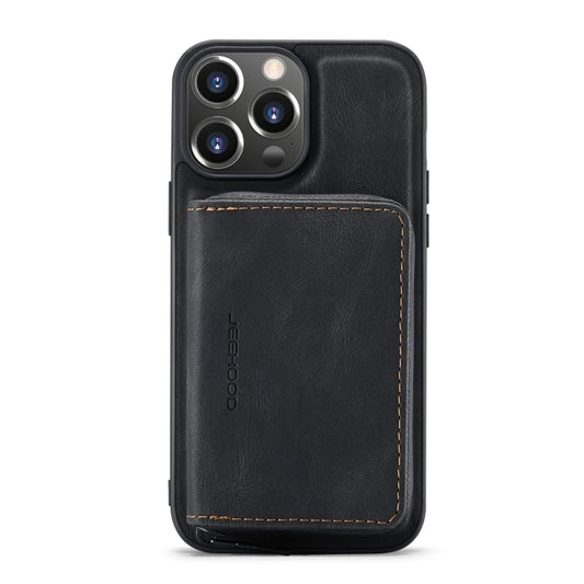 For iPhone 14 Pro Max JEEHOOD Magnetic Zipper Wallet Leather Phone Case (Black) - iPhone 14 Pro Max Cases by JEEHOOD | Online Shopping UK | buy2fix
