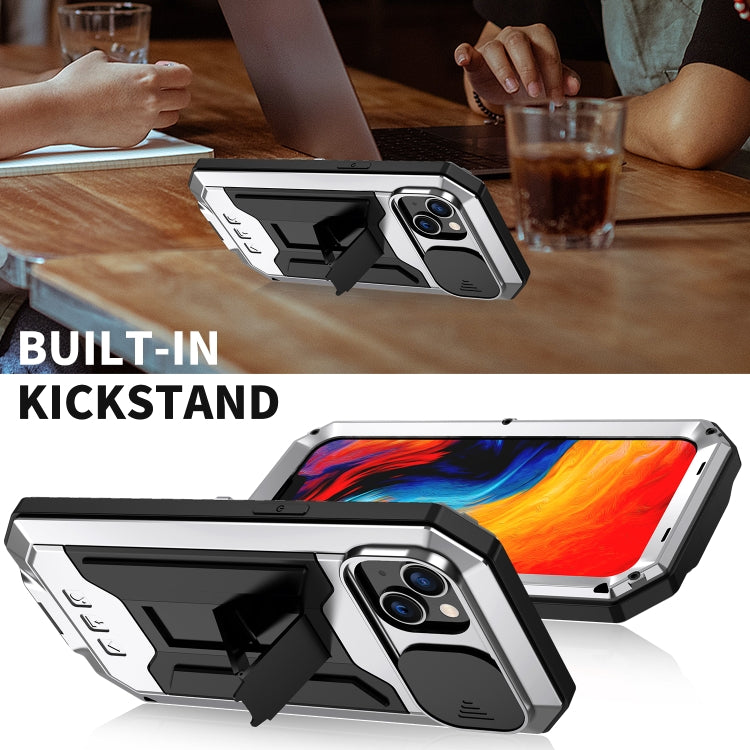 For iPhone 14 R-JUST Shockproof Life Waterproof Dust-proof Case (Silver) by R-JUST