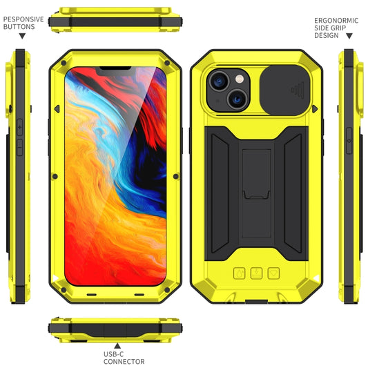 For iPhone 14 Plus R-JUST Shockproof Life Waterproof Dust-proof Case (Yellow) by R-JUST