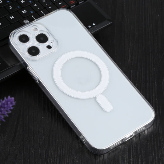 For iPhone 14 Pro Max TPU Shockproof Protective Magnetic Magsafe Case (Transparent) by buy2fix