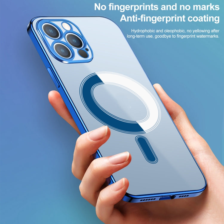 For iPhone 14 Classic Electroplating Magsafe Phone Case (Blue) by buy2fix