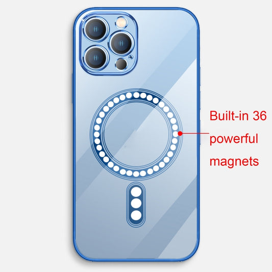 For iPhone 14 Pro Classic Electroplating Magsafe Phone Case(Blue) by buy2fix