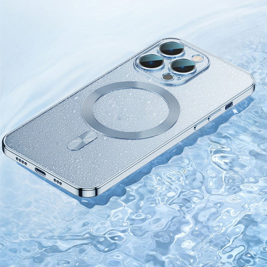 For iPhone 12 Pro Whorl Electroplated MagSafe Magnetic Phone Case(Sierra Blue) by buy2fix