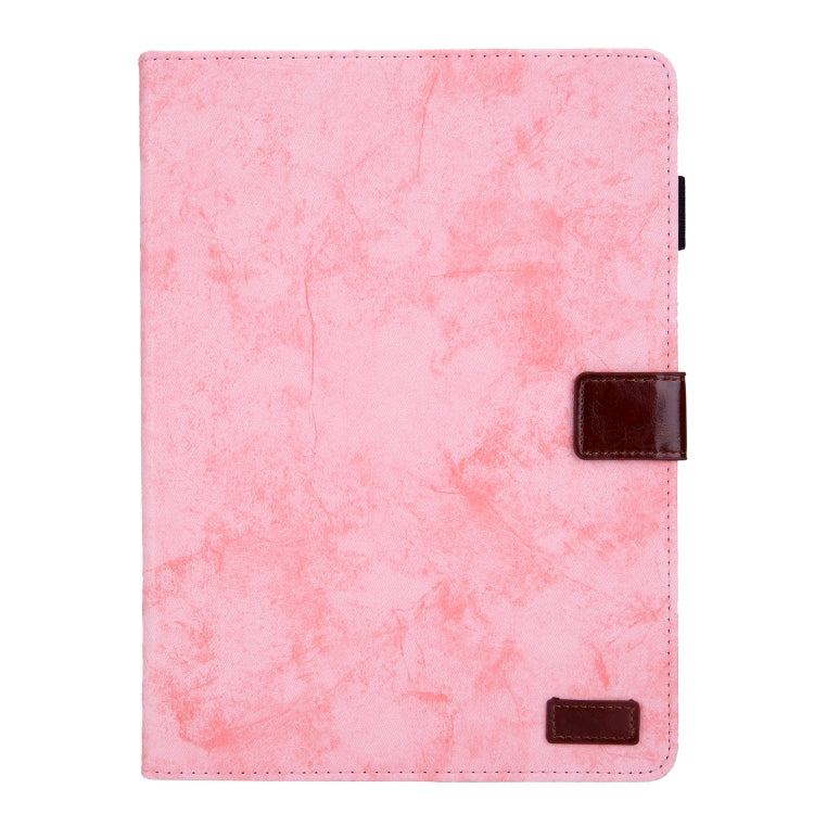 For iPad Pro 11 (2020) & (2018) Marble Style Cloth Texture Tablet PC Protective Leather Case with Bracket & Card Slot & Photo Holder(Pink) - iPad Pro 11 (2018) Cases by buy2fix | Online Shopping UK | buy2fix