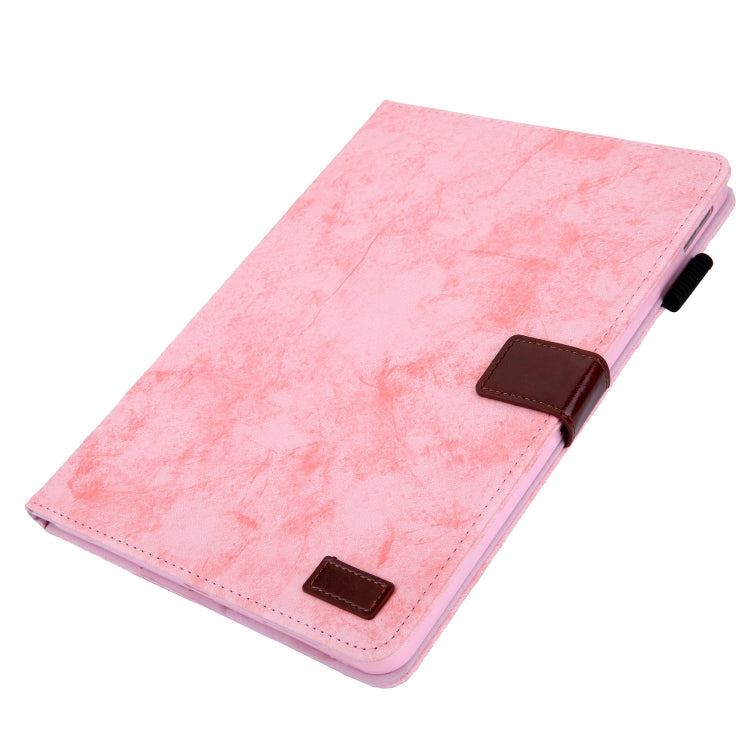 For iPad Pro 11 (2020) & (2018) Marble Style Cloth Texture Tablet PC Protective Leather Case with Bracket & Card Slot & Photo Holder(Pink) - iPad Pro 11 (2018) Cases by buy2fix | Online Shopping UK | buy2fix