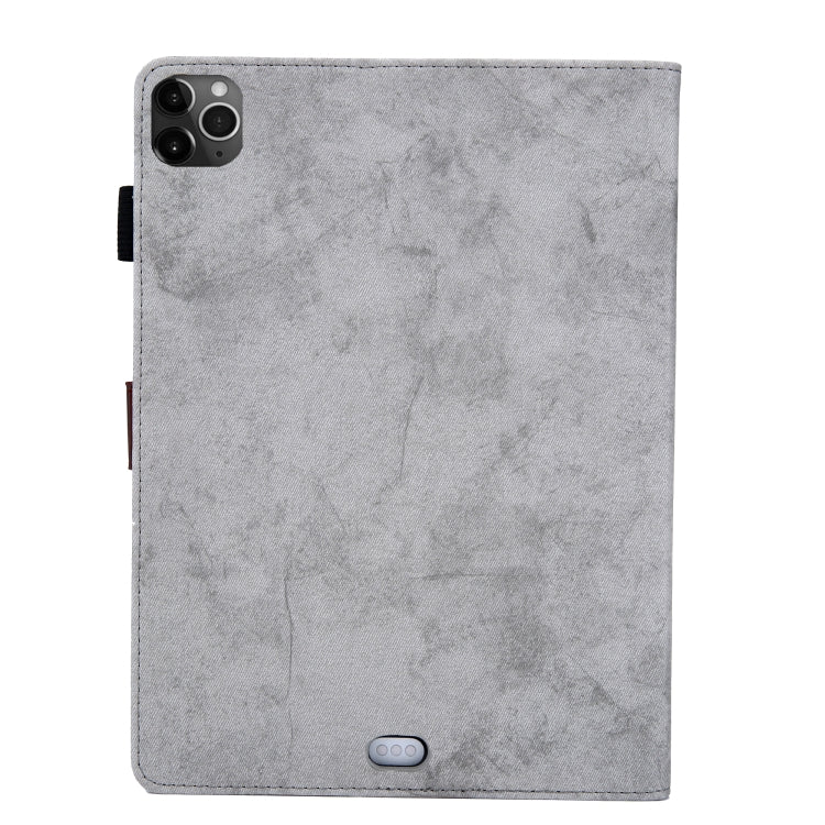For iPad Pro 11 (2020) & (2018) Marble Style Cloth Texture Tablet PC Protective Leather Case with Bracket & Card Slot & Photo Holder(Gray) - iPad Pro 11 (2018) Cases by buy2fix | Online Shopping UK | buy2fix