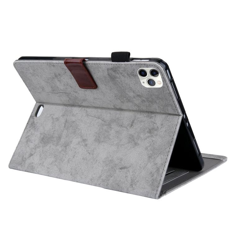 For iPad Pro 11 (2020) & (2018) Marble Style Cloth Texture Tablet PC Protective Leather Case with Bracket & Card Slot & Photo Holder(Gray) - iPad Pro 11 (2018) Cases by buy2fix | Online Shopping UK | buy2fix