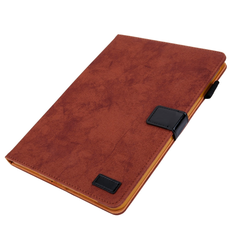 For iPad Pro 11 (2020) & (2018) Marble Style Cloth Texture Tablet PC Protective Leather Case with Bracket & Card Slot & Photo Holder(Brown) - iPad Pro 11 (2018) Cases by buy2fix | Online Shopping UK | buy2fix
