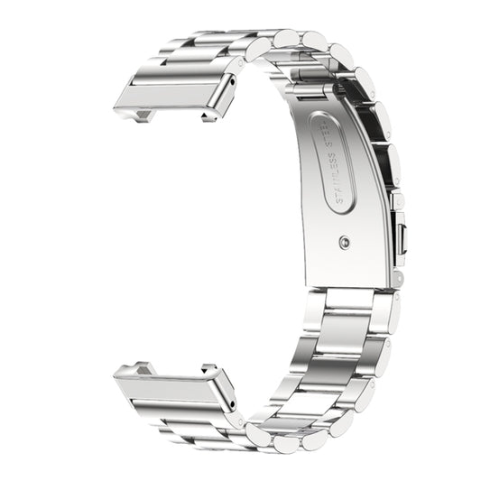 For Xiaomi Mi Band 7 Pro Mijobs Three-bead Metal Stainless Steel Watch Band(Silver) by MIJOBS