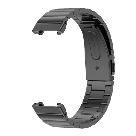 For Xiaomi Mi Band 7 Pro Mijobs Bamboo Stainless Steel Metal Watch Band(Black) by MIJOBS