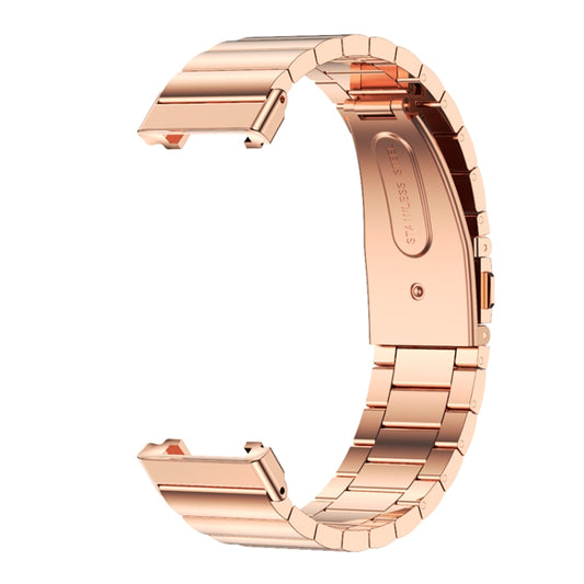 For Xiaomi Mi Band 7 Pro Mijobs Bamboo Stainless Steel Metal Watch Band(Rose Gold) by MIJOBS