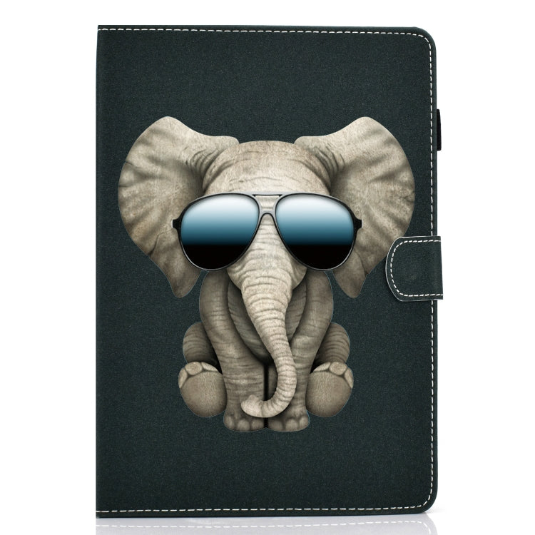 For iPad Pro 11 inch 2020 Sewing Thread Left and Right Painted Plate with Sleep Function & Pen Cover & Anti-skid strip & Bracket(Elephant) - iPad Pro 11 (2020) Cases by buy2fix | Online Shopping UK | buy2fix