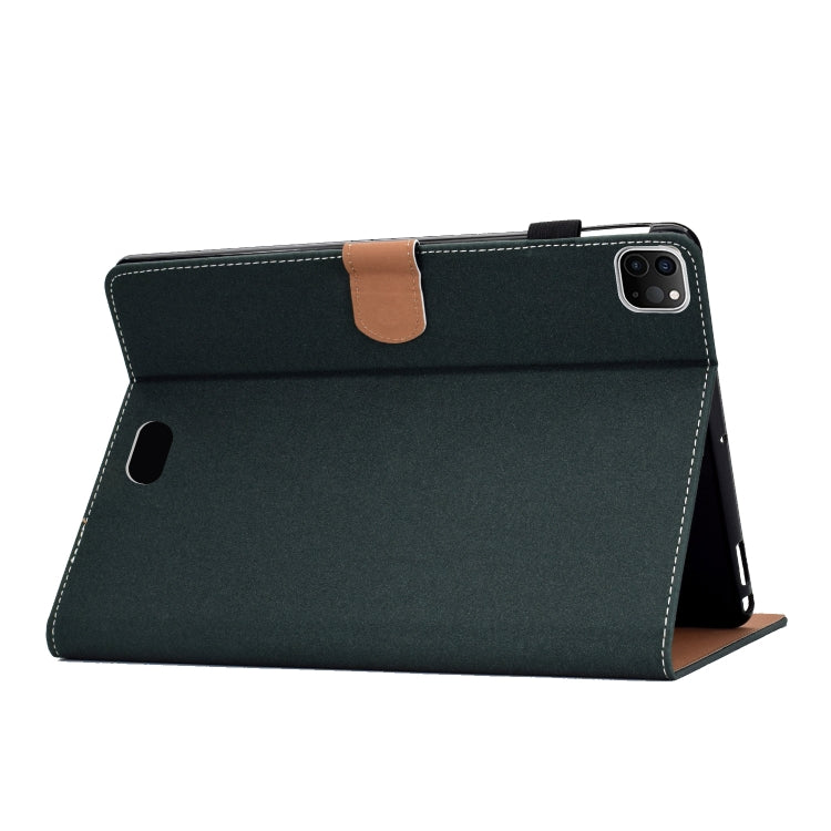 For iPad Pro 11 inch 2020 Sewing Thread Left and Right Painted Plate with Sleep Function & Pen Cover & Anti-skid strip & Bracket(Elephant) - iPad Pro 11 (2020) Cases by buy2fix | Online Shopping UK | buy2fix