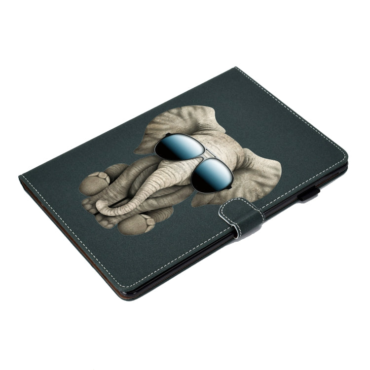 For iPad Pro 11 inch 2020 Sewing Thread Left and Right Painted Plate with Sleep Function & Pen Cover & Anti-skid strip & Bracket(Elephant) - iPad Pro 11 (2020) Cases by buy2fix | Online Shopping UK | buy2fix