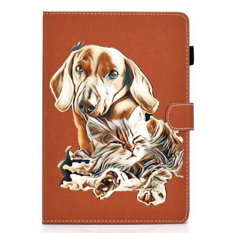 For iPad Pro 11 inch 2020 Sewing Thread Left and Right Painted Plate with Sleep Function & Pen Cover & Anti-skid strip & Bracket(Dog) - iPad Pro 11 (2020) Cases by buy2fix | Online Shopping UK | buy2fix