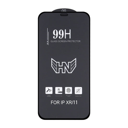 For iPhone 11 / XR 25pcs High Aluminum Large Arc Full Screen Tempered Glass Film by buy2fix