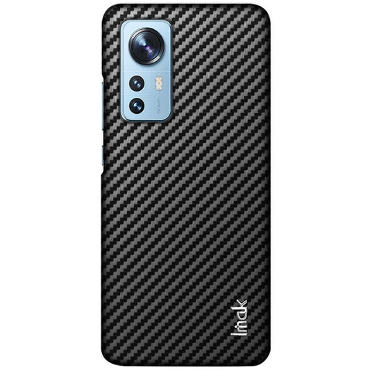 For Xiaomi 12 Glass Version/12X/12S Glass Version IMAK Ruiyi Series Carbon Fiber PU + PC Phone Case(Black) by imak