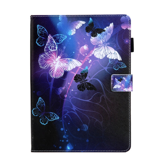 For iPad Pro 11 (2020) & (2018) Painted Pattern Tablet PC Protective Leather Case with Bracket & Card Slot & Photo Holder(Purple Butterfly) - iPad Pro 11 (2018) Cases by buy2fix | Online Shopping UK | buy2fix