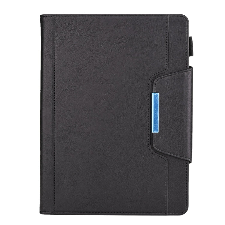 For iPad Pro 11 (2020) & (2018) Big Metal Button Business Tablet PC Protective Leather Case with Bracket & Card Slot & Photo Holder & Wallet(Black) - iPad Pro 11 (2018) Cases by buy2fix | Online Shopping UK | buy2fix