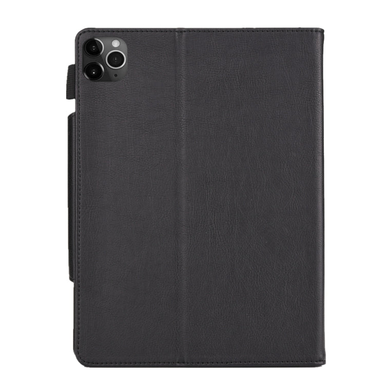 For iPad Pro 11 (2020) & (2018) Big Metal Button Business Tablet PC Protective Leather Case with Bracket & Card Slot & Photo Holder & Wallet(Black) - iPad Pro 11 (2018) Cases by buy2fix | Online Shopping UK | buy2fix