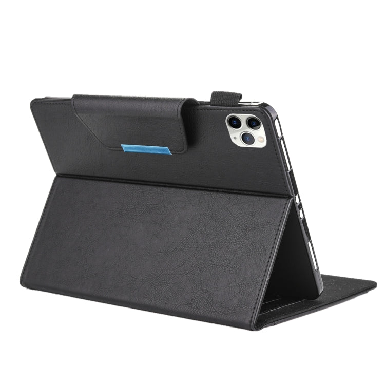 For iPad Pro 11 (2020) & (2018) Big Metal Button Business Tablet PC Protective Leather Case with Bracket & Card Slot & Photo Holder & Wallet(Black) - iPad Pro 11 (2018) Cases by buy2fix | Online Shopping UK | buy2fix