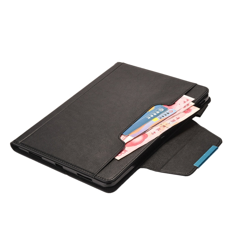 For iPad Pro 11 (2020) & (2018) Big Metal Button Business Tablet PC Protective Leather Case with Bracket & Card Slot & Photo Holder & Wallet(Black) - iPad Pro 11 (2018) Cases by buy2fix | Online Shopping UK | buy2fix
