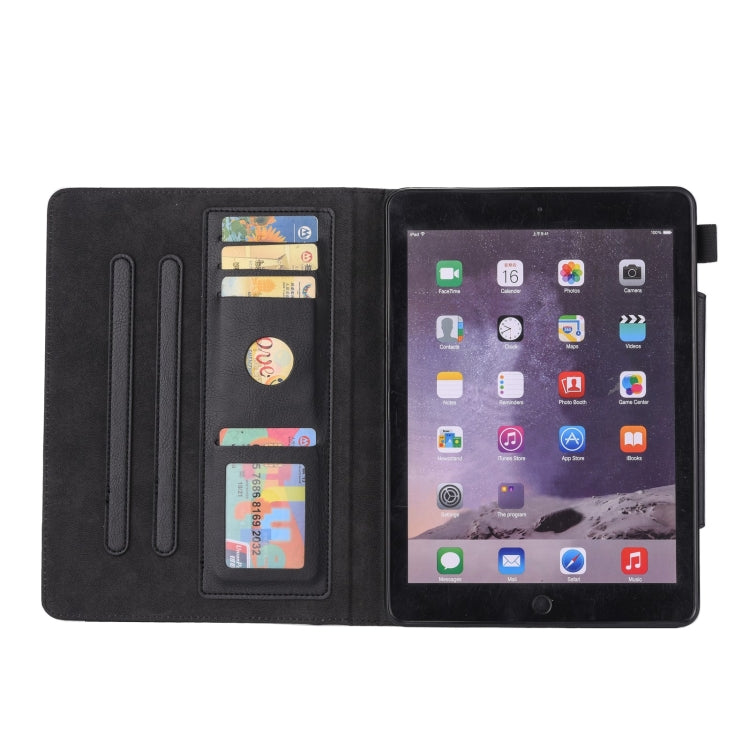 For iPad Pro 11 (2020) & (2018) Big Metal Button Business Tablet PC Protective Leather Case with Bracket & Card Slot & Photo Holder & Wallet(Black) - iPad Pro 11 (2018) Cases by buy2fix | Online Shopping UK | buy2fix