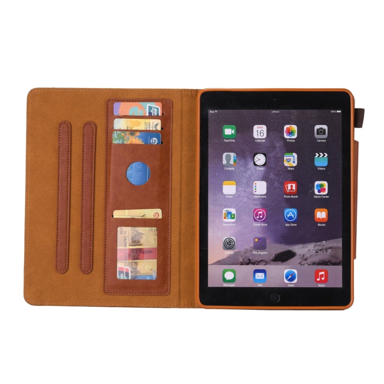 For iPad Pro 11 (2020) & (2018) Big Metal Button Business Tablet PC Protective Leather Case with Bracket & Card Slot & Photo Holder & Wallet(Brown) - iPad Pro 11 (2018) Cases by buy2fix | Online Shopping UK | buy2fix