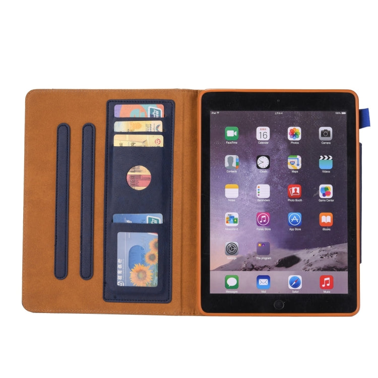 For iPad Pro 11 (2020) & (2018) Big Metal Button Business Tablet PC Protective Leather Case with Bracket & Card Slot & Photo Holder & Wallet(Blue) - iPad Pro 11 (2018) Cases by buy2fix | Online Shopping UK | buy2fix