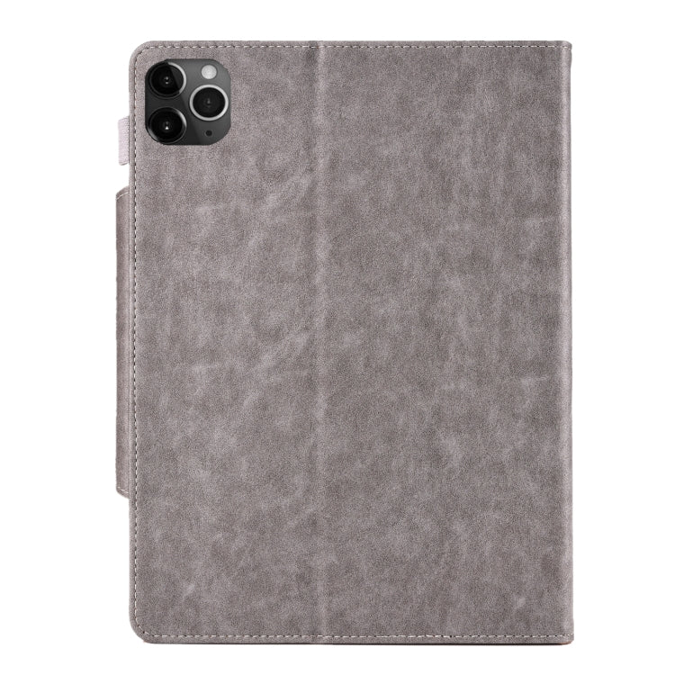For iPad Pro 11 (2020) & (2018) Big Metal Button Business Tablet PC Protective Leather Case with Bracket & Card Slot & Photo Holder & Wallet(Gray) - iPad Pro 11 (2018) Cases by buy2fix | Online Shopping UK | buy2fix