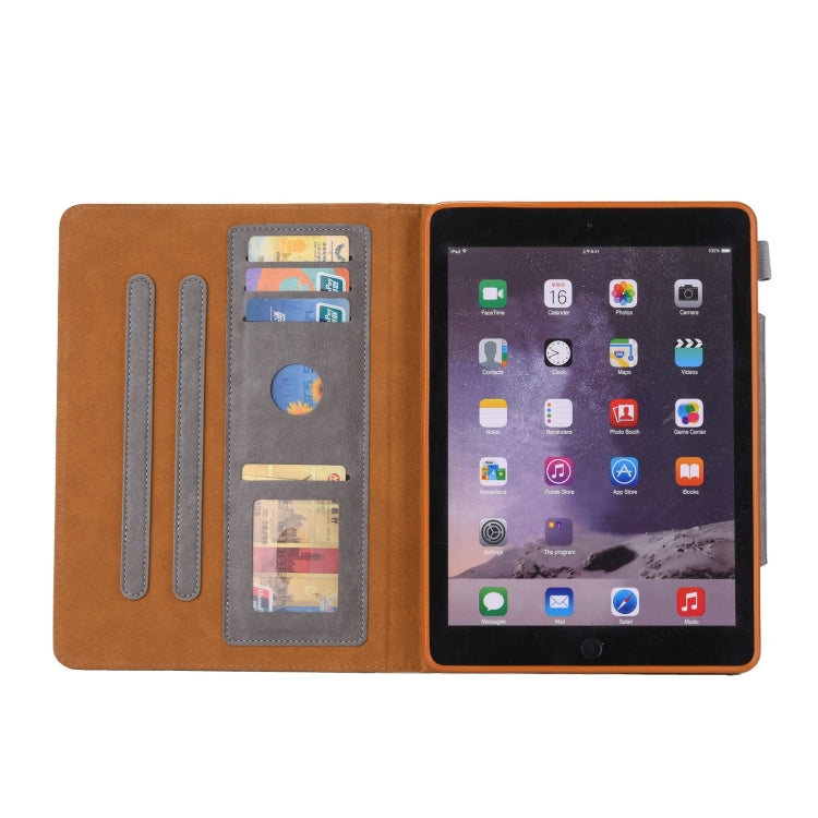 For iPad Pro 11 (2020) & (2018) Big Metal Button Business Tablet PC Protective Leather Case with Bracket & Card Slot & Photo Holder & Wallet(Gray) - iPad Pro 11 (2018) Cases by buy2fix | Online Shopping UK | buy2fix