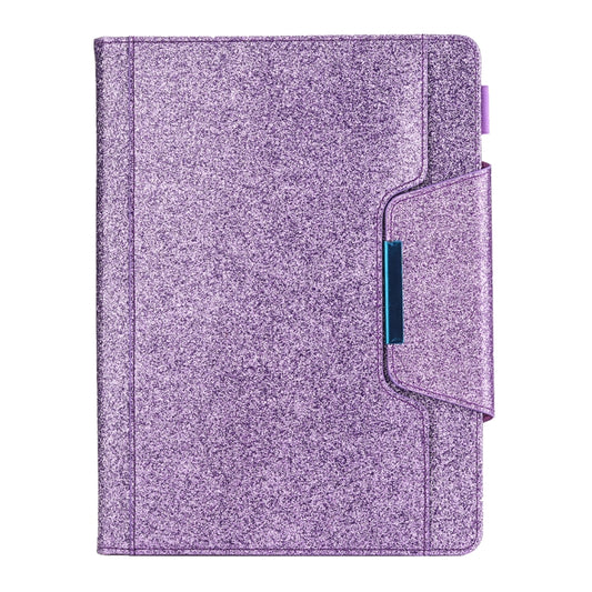 For iPad Pro 11 (2020) & (2018) Big Metal Button Business Tablet PC Protective Leather Case with Bracket & Card Slot & Photo Holder & Wallet(Purple) - iPad Pro 11 (2018) Cases by buy2fix | Online Shopping UK | buy2fix