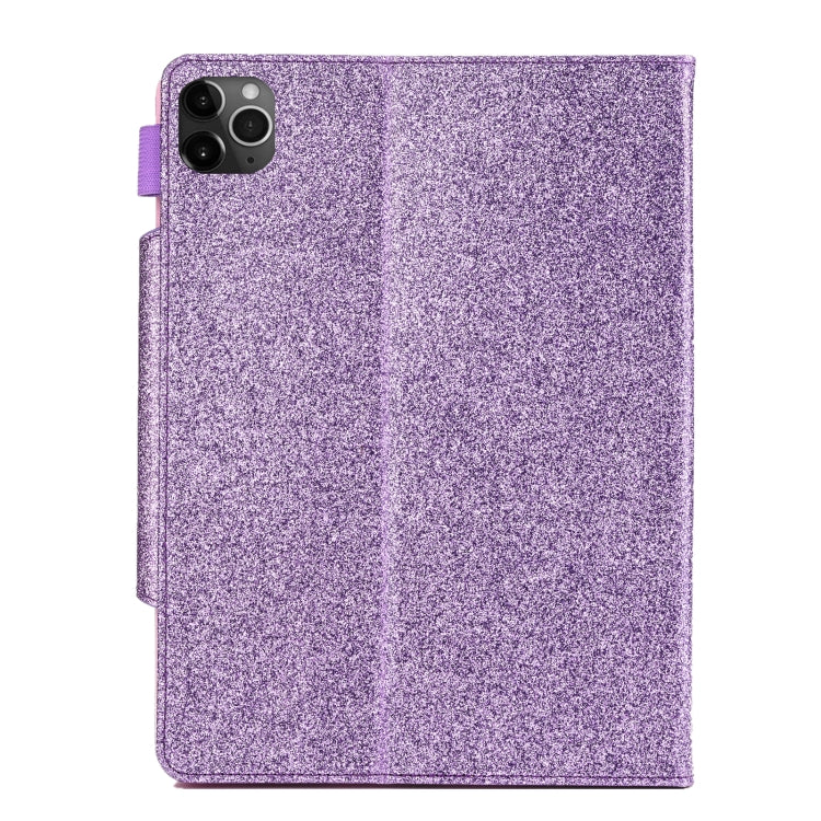 For iPad Pro 11 (2020) & (2018) Big Metal Button Business Tablet PC Protective Leather Case with Bracket & Card Slot & Photo Holder & Wallet(Purple) - iPad Pro 11 (2018) Cases by buy2fix | Online Shopping UK | buy2fix
