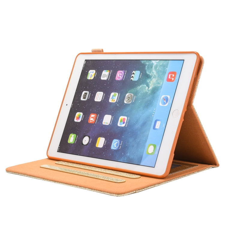 For iPad Pro 11 (2020) & (2018) Big Metal Button Business Tablet PC Protective Leather Case with Bracket & Card Slot & Photo Holder & Wallet(Gold) - iPad Pro 11 (2018) Cases by buy2fix | Online Shopping UK | buy2fix