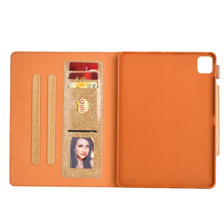 For iPad Pro 11 (2020) & (2018) Big Metal Button Business Tablet PC Protective Leather Case with Bracket & Card Slot & Photo Holder & Wallet(Gold) - iPad Pro 11 (2018) Cases by buy2fix | Online Shopping UK | buy2fix