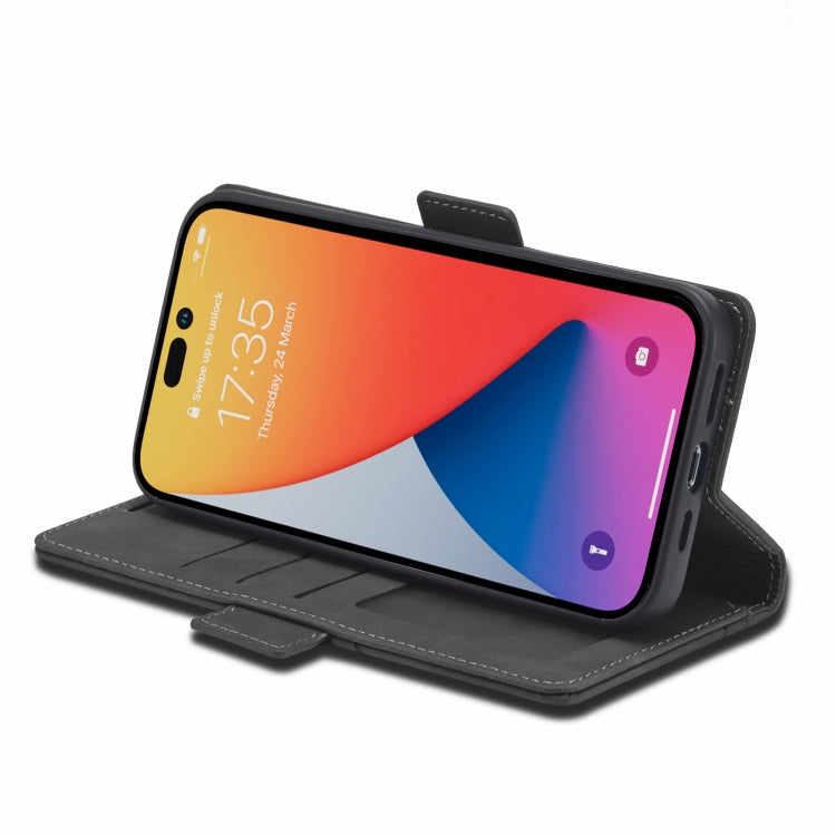 For iPhone 14 Pro Forwenw Dual-side Buckle Leather Phone Case(Black) - iPhone 14 Pro Cases by Forwenw | Online Shopping UK | buy2fix