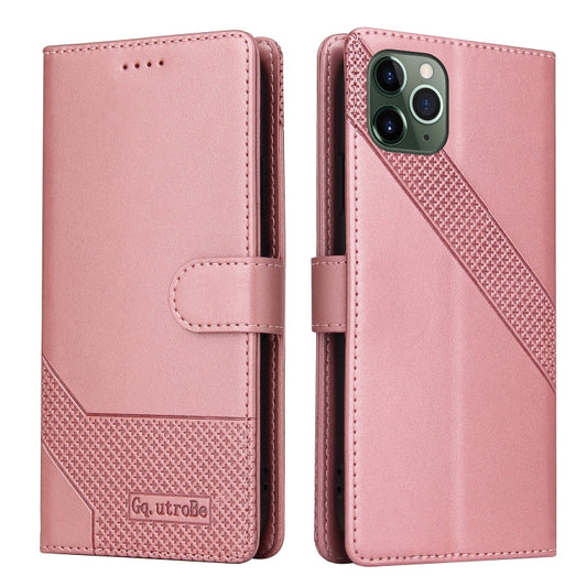 For iPhone 11 Pro GQUTROBE Skin Feel Magnetic Leather Phone Case (Rose Gold) - iPhone 11 Pro Cases by GQUTROBE | Online Shopping UK | buy2fix