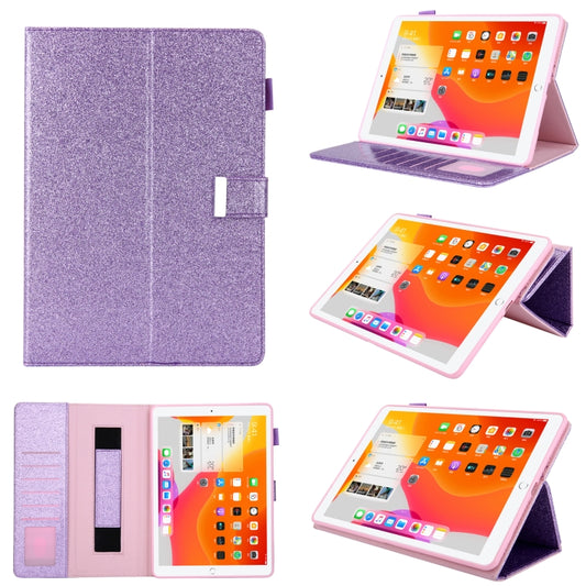 For iPad Pro 11 (2020) & (2018) Small Metal Button Magnetic Attraction Tablet PC Protective Leather Case with Deformable Bracket & Handle & Card Slots & Pen Slot & Sleep / Wake-up Function(Purple) - iPad Pro 11 (2018) Cases by buy2fix | Online Shopping UK | buy2fix