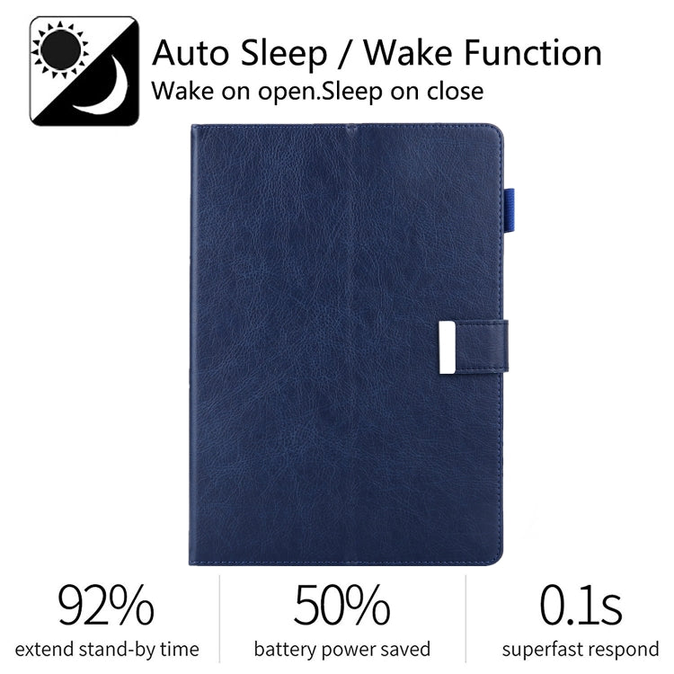 For iPad Pro 11 (2020) & (2018) Small Metal Button Magnetic Attraction Tablet PC Protective Leather Case with Deformable Bracket & Handle & Card Slots & Pen Slot & Sleep / Wake-up Function(Royal Blue) - iPad Pro 11 (2018) Cases by buy2fix | Online Shopping UK | buy2fix