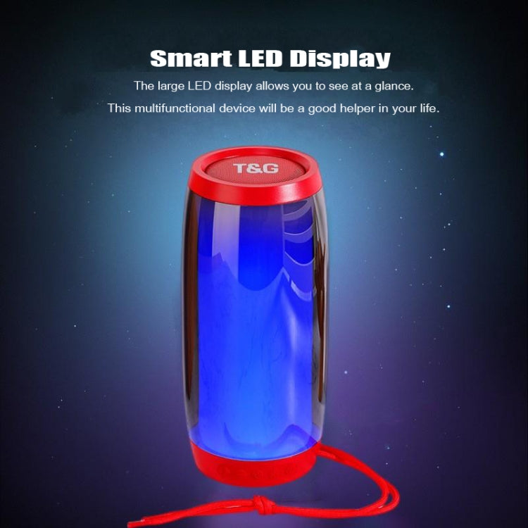 T&G TG335 1800mAh Portable Color LED Wireless Bluetooth Speaker(Red) - Desktop Speaker by T&G | Online Shopping UK | buy2fix