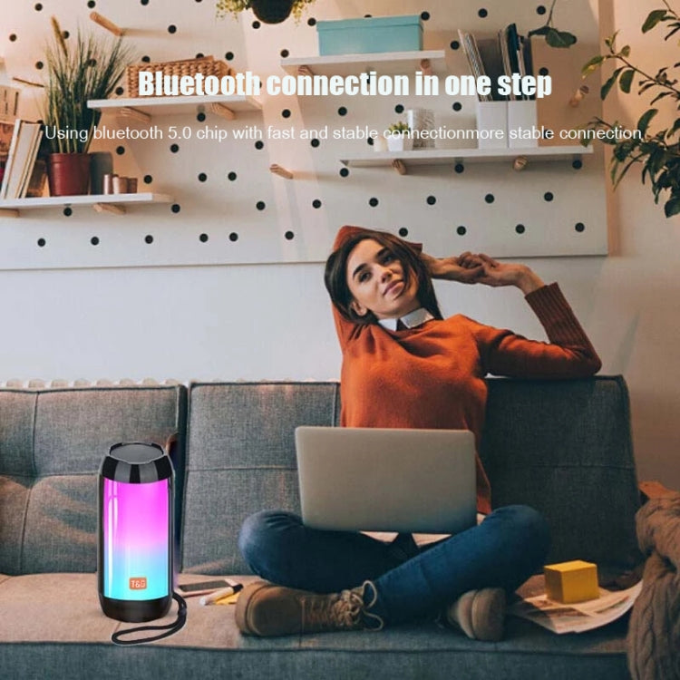 T&G TG643 Portable LED Light Waterproof Subwoofer Wireless Bluetooth Speaker(Red) - Waterproof Speaker by T&G | Online Shopping UK | buy2fix